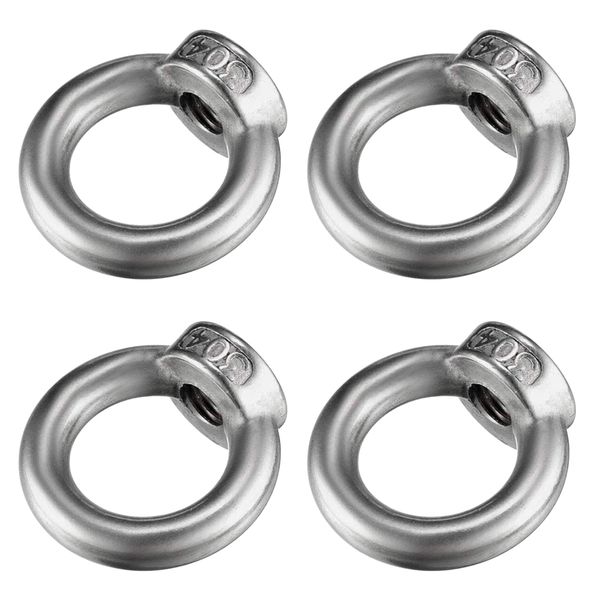 Tool DIY Heavy Duty Ring Shaped Lifting Eye Nut Set of 4 (Size: M10)