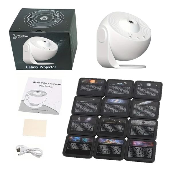Galaxy Projector Night Led Hd Light With 12 Discs With 1 Built-In Included