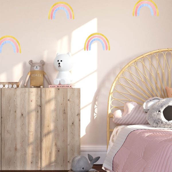 Water-Coloured Rainbows Wall Stickers