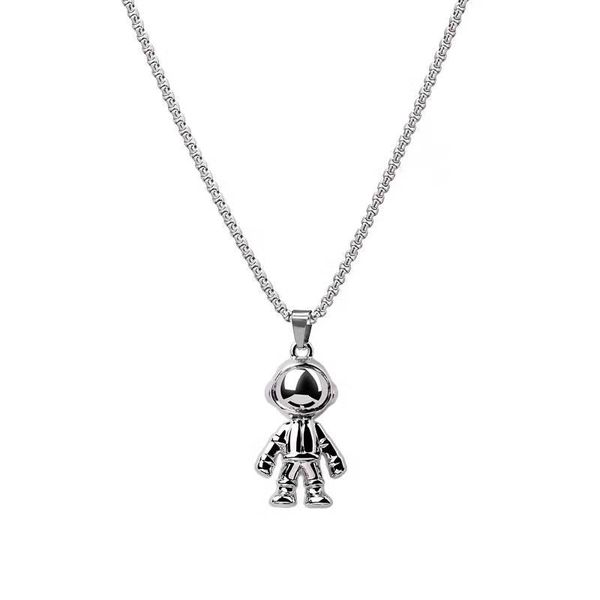 Silver Astronaut Pendant Necklace