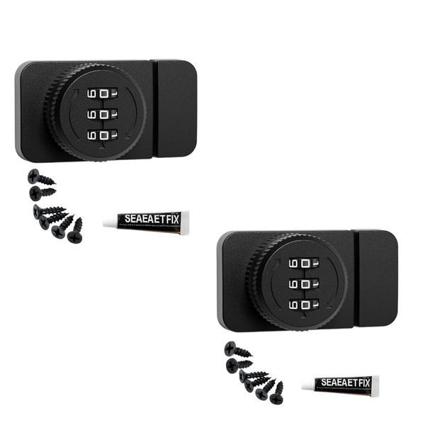 2 pieces Punch Free Bolt Door Lock password lock without holes for drilling