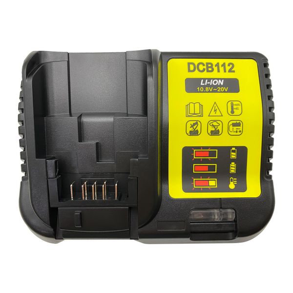 Rapid Battery Charger Compatible with Dewalt 10.8V-20V LXT Li-ion Batteries