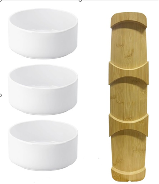 Bamboo &amp; Ceramic Topping Plater