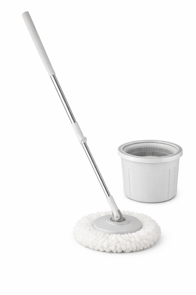 Dual-Chamber Spin Mop and Bucket