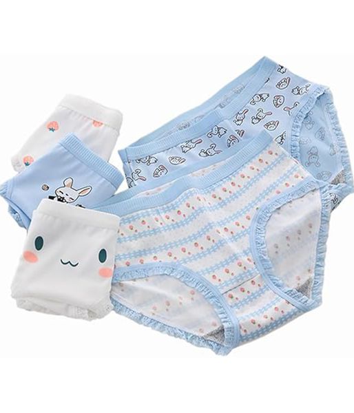 Japanese Anime Style Pure Cotton Breathable Women's Underwear - 5-pack