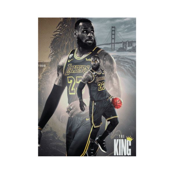 Lebron James Abstract black - A1 Poster
