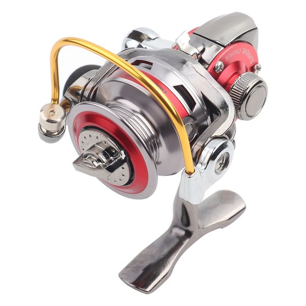 Red All Metal Mini Ice Fishing Spinning Reel