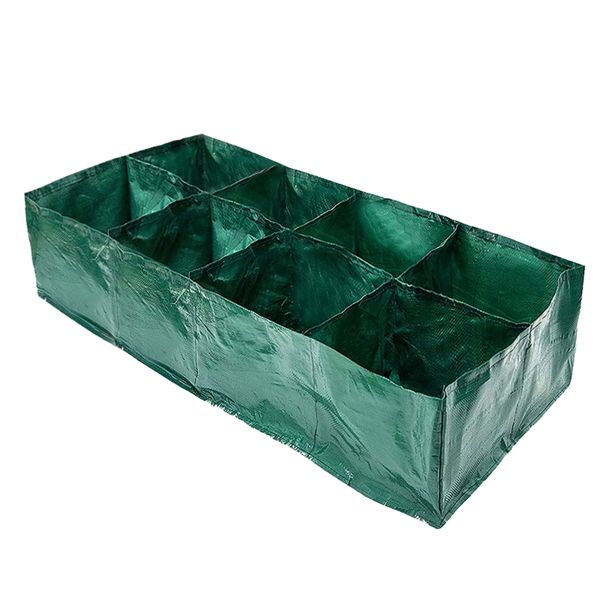 Garden 8 Divided Grids Square Planting Container Grow Bags For Flowers 90cm