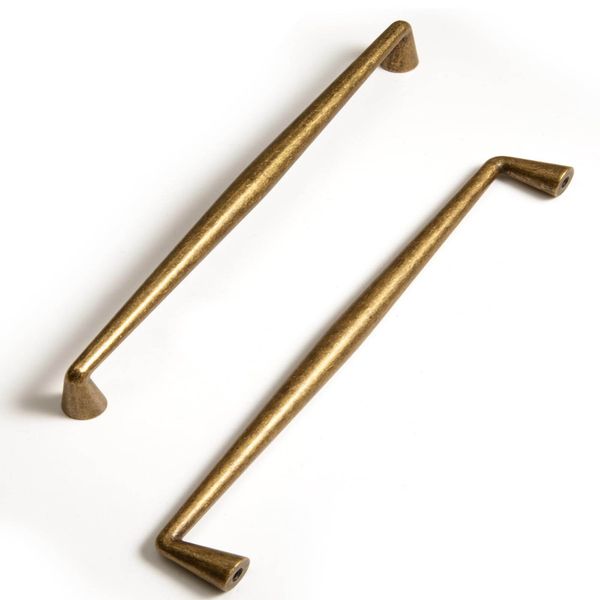 2 Piece Antique Brass Zinc Alloy Cabinet Pulls - 7.56" (192mm)Hole Center
