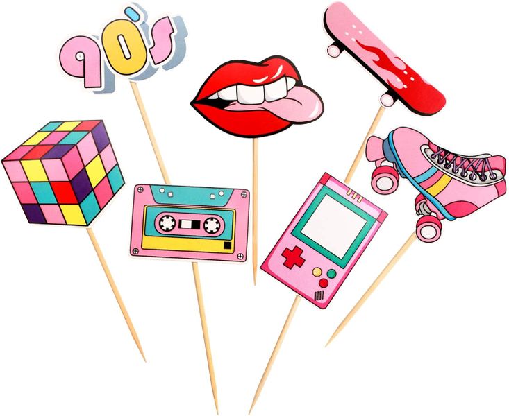 90's Disco Themed Cupcake Toppers 14 Toppers