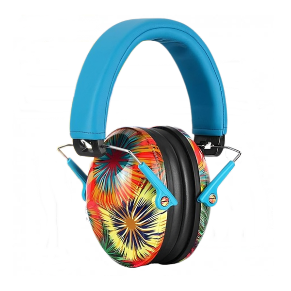 Kuvut Kids Noise-Cancelling Earmuffs - Bluefireworks (Ages 3-12)