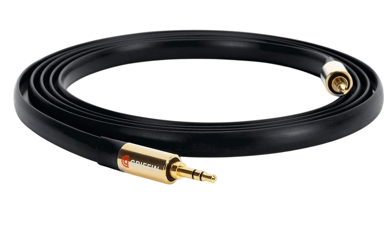 Griffin Premium Flat Aux Cable 1.8m - Black
