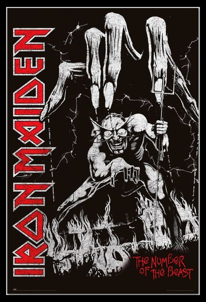 Iron Maiden Number Of The Beast Poster with Black Frame