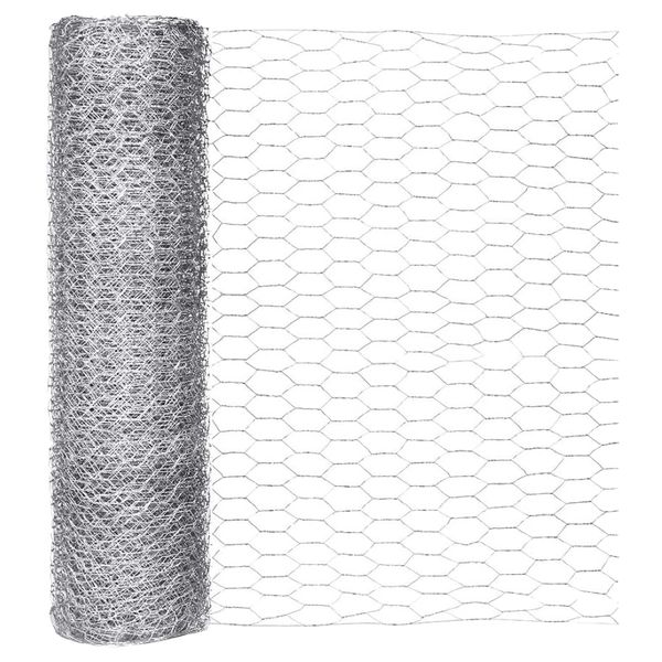 Pet Garden Galvanised Hexagonal Lightweight Mesh Wire Fence - 5m
