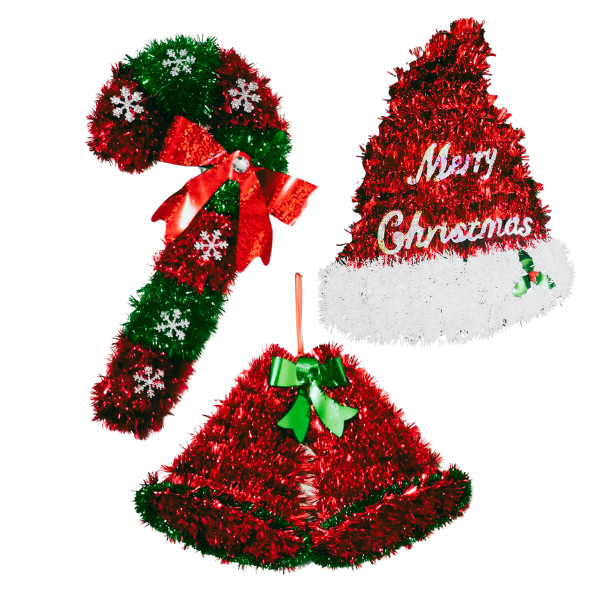 3 Piece Large Christmas Hanging Decoration Set