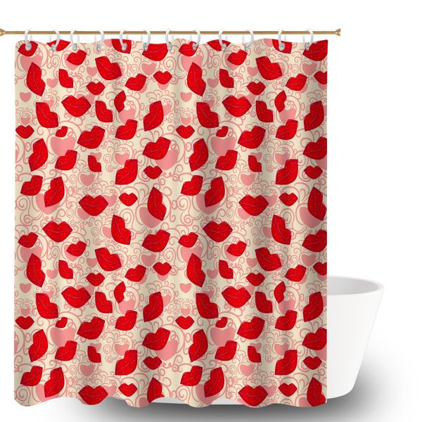 Vintage Heart Bathroom Shower Curatin Decor Accessories for Relocation gift