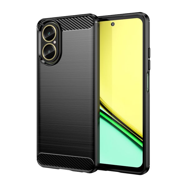 Carbon Fiber Soft TPU Phone Case Compatible With Realme C67 4G