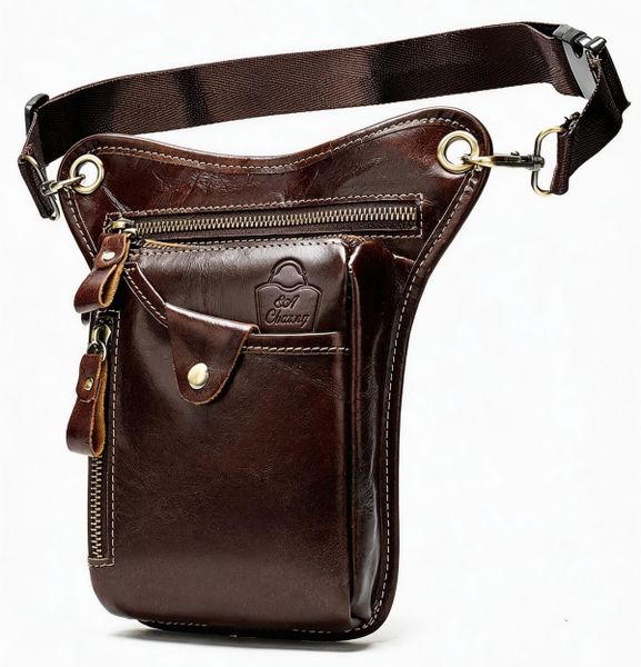 SACLASSY Genuine Leather Waist Bag Vintage Crossbody Chest Bag for Men Gift