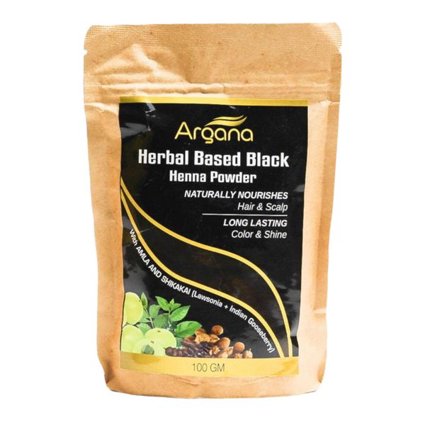 Argana Herbal Based Black Henna Powder with Amla &amp; Shikakai (Gooseberry)