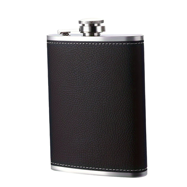 220ML Stainless Steel Portable Wine Jug Outdoor Travel Flasks - Black