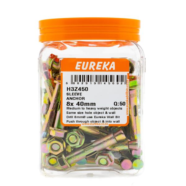 EUREKA Sleeve Anchors 8 x 40mm Q:50 H3Z450