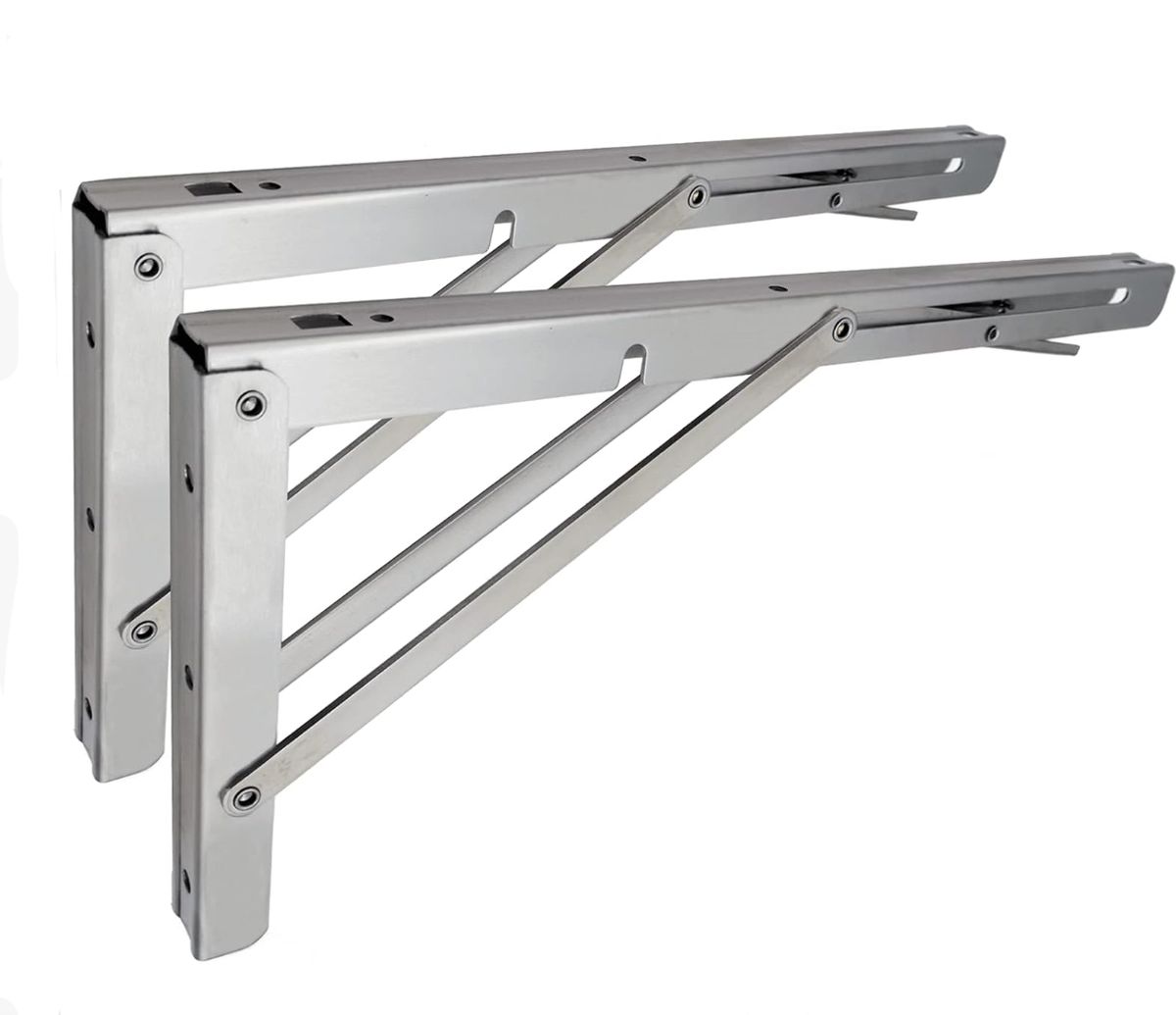 Investify 300mm Folding Shelf Bracket Set of 2.