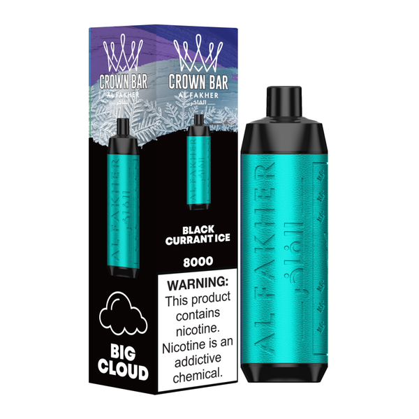 Al Fakher - Crown Bar 8000 puff dispose/recharge vape - Black Current Ice