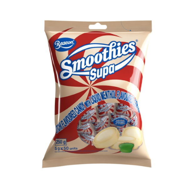 Beacon Smoothies 50 Supa Litchi Flavoured Sweets 12 x 250g Shop