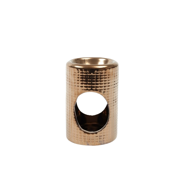 Grace Pack Antique Gold Barcelona Ceramic Oil Burner, 10x10cm