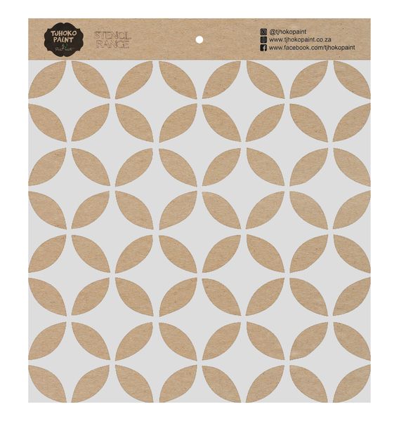 Tjhoko Paint Stencil - 30x30cm - Moorsih Circles