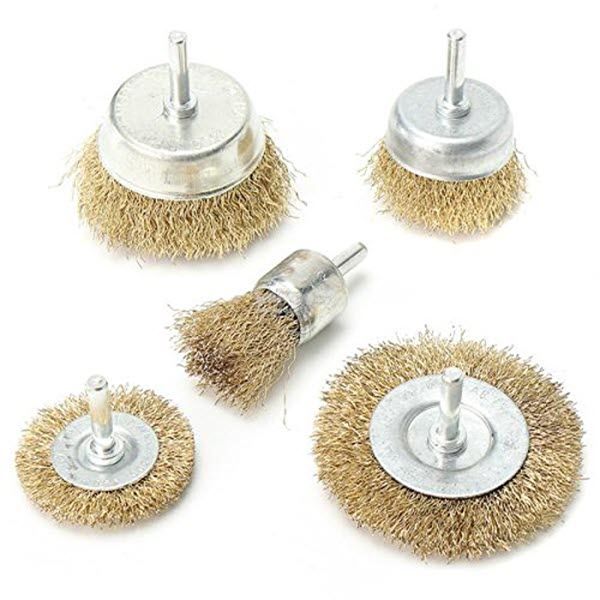 5 Piece Steel Brush Set Multipurpose Wire Brush Attachments