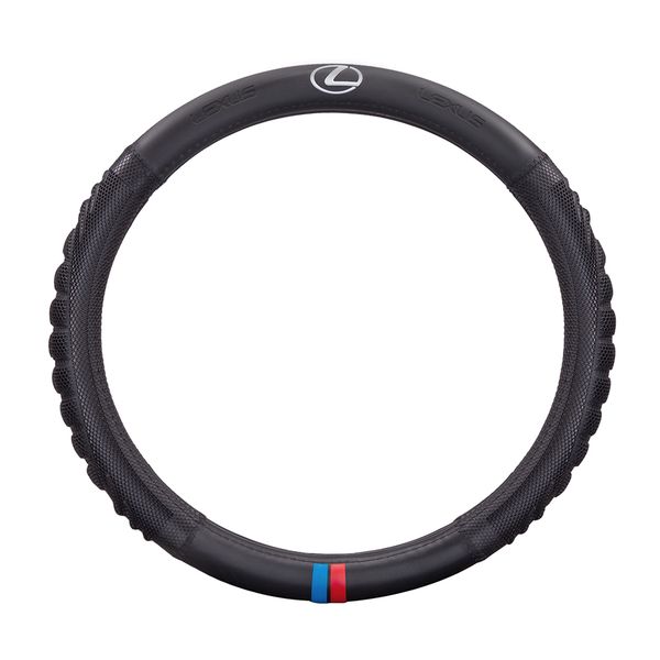 SH-SWC-002-LEXUS,Universal 3D Feel Non-Slip PU Leather Steering Wheel Cover