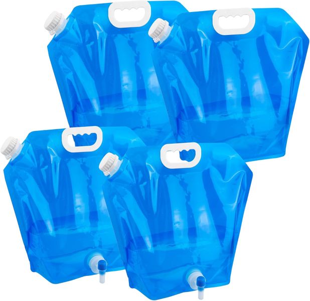 4 Pack Collapsable Emergency Water Storage Bag Bundle Total Each 5L