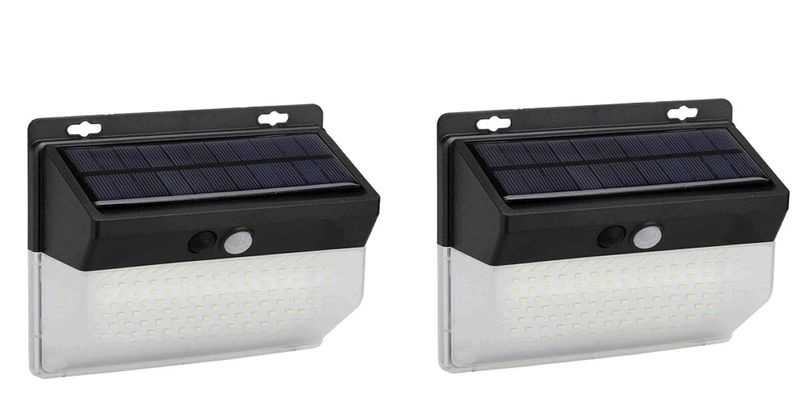 2 PCS Outdoor 206 LED Solar Wall Light With PIR Motion Detector -XF-2026