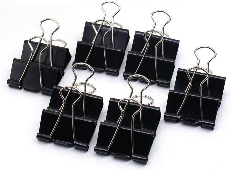 12 Pcs Binder Clips Paper Clamps for Office Home School