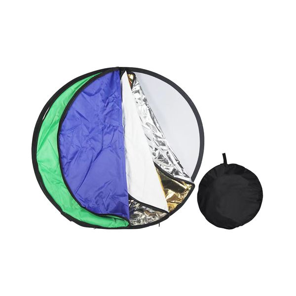 7-in-1 Round Collapsible Disc Photo Reflector Diffuser Kit With Bag - 60cm