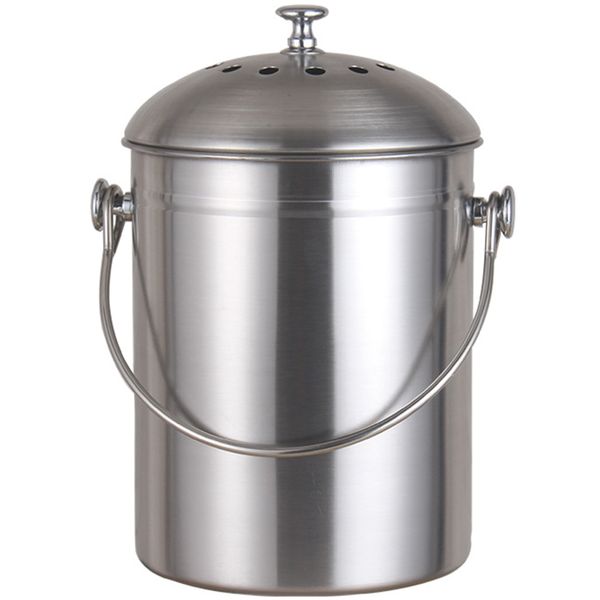 4L Compost Bin with Carbon Filter and Lid Compost Bucket Kitchen Trash Bin