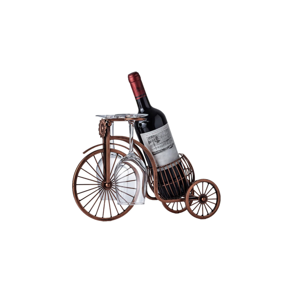 Vintage Metal Wine Rack - Creative Wine Bottle and Glass Holder for Home