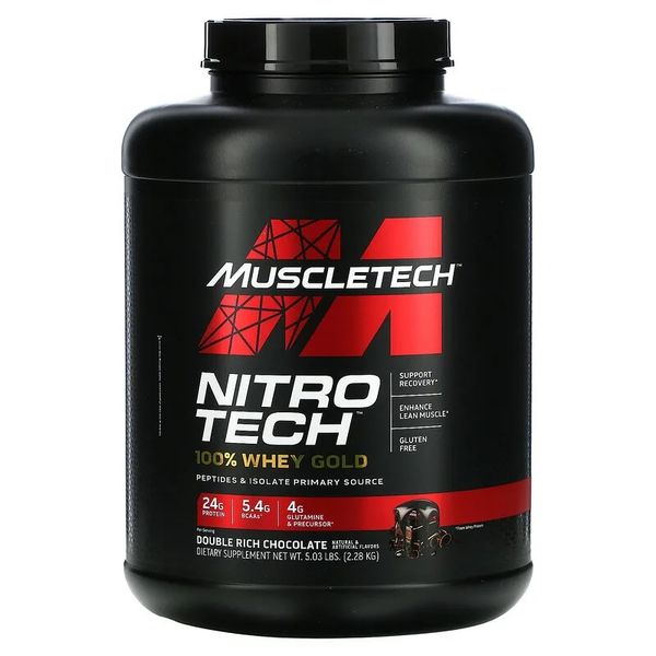 MuscleTech Nitro-Tech 100% Whey Gold Dble Rich Chocolate - 2.28kg