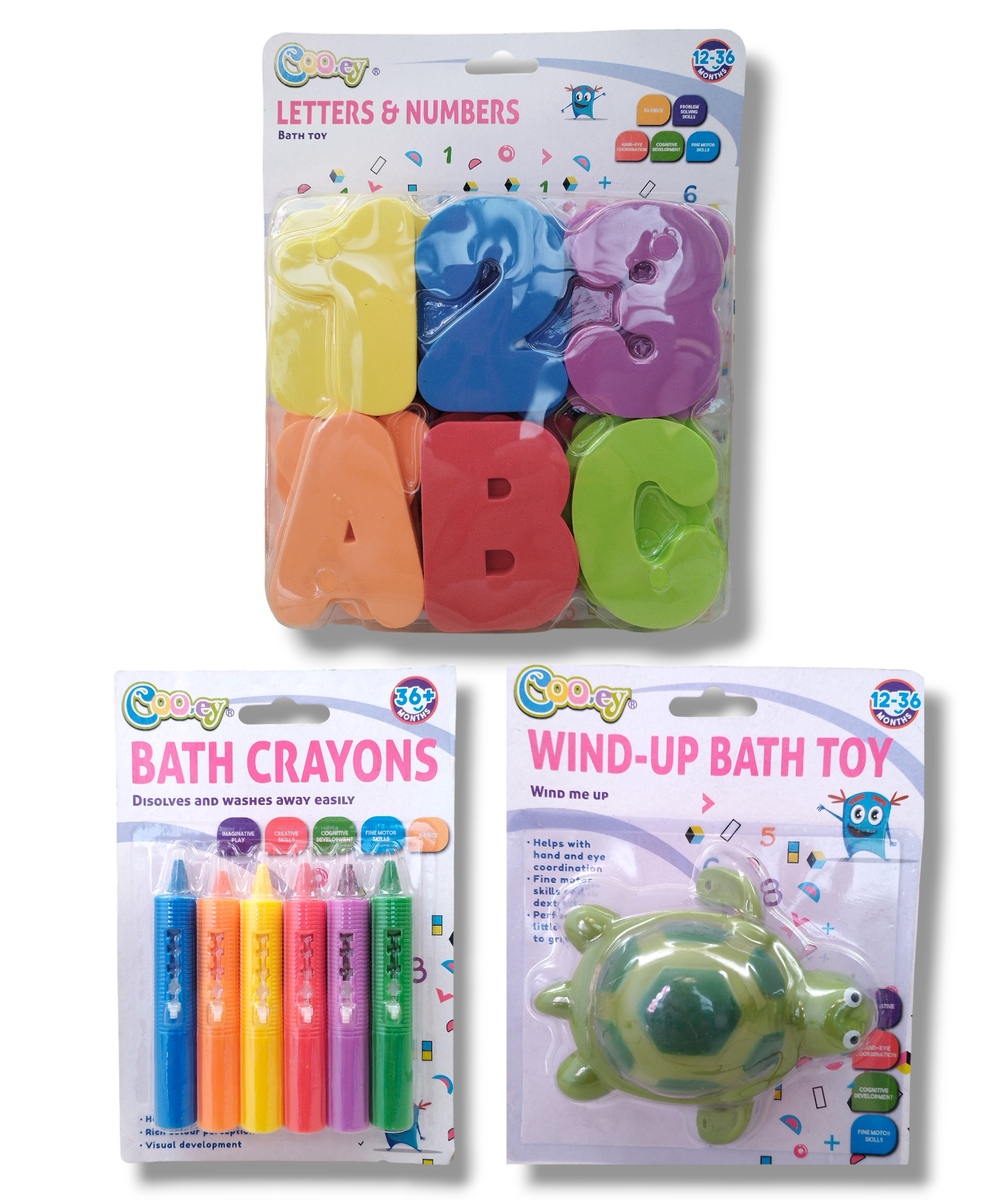 Cooey Baby Bath Set Letters & Numbers, Bath Crayons, Windup Turtle Shop Today. Get it