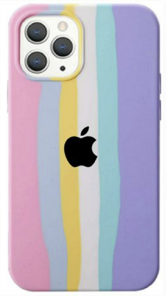 Pastel Stripes Silicone Cover For iPhone 11 Pro Max