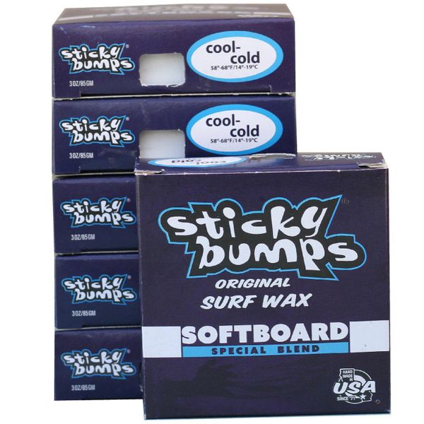 Sticky Bumps Softboard Cool/Cold -Boxed | 5-Pack Surfboard Wax