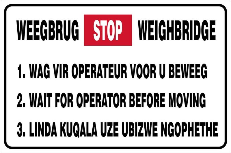 Weighbridge Sign 290x290 On ABS