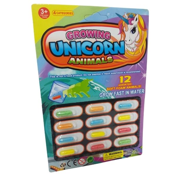 SourceDirect - Sponge Growing Animals Capsules - Unicorns (12 Capsules)