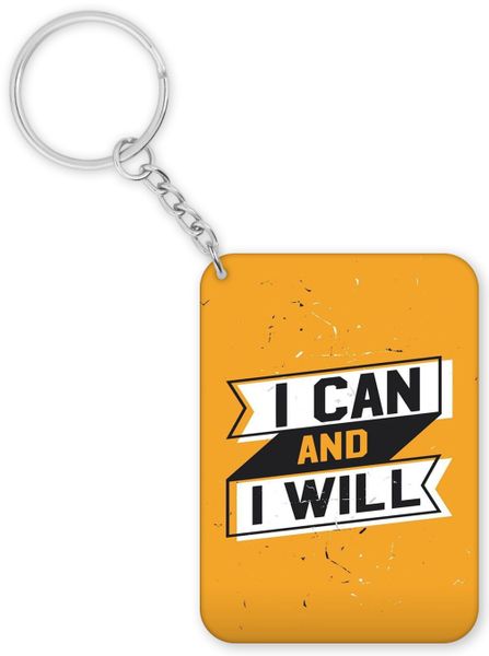 I Can And I Will Birthday Christmas Inspiration Gift Keyring