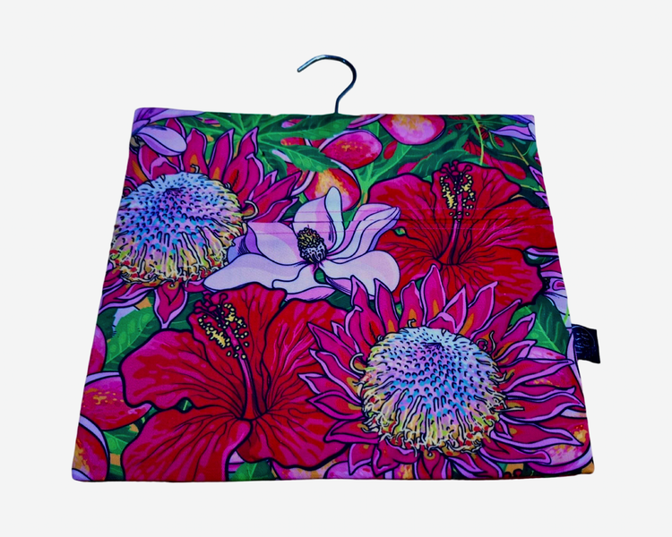Laundry Peg Bag - Bright Open Pink Flowers