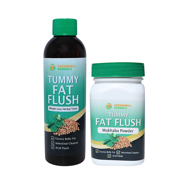 Cheerwell Herbals Tummy Fat Flush Tonic and Mokhaba Powder