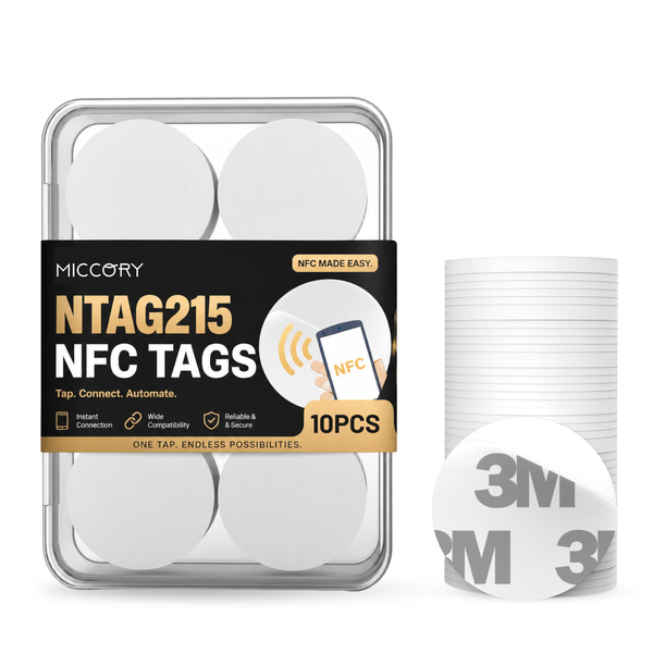 Miccory - Ultra Fast NFC Rewritable PVC Self Adhesive Coin Tag
