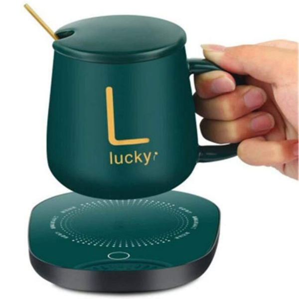 Lucky Coffee Cup and Warmer Set