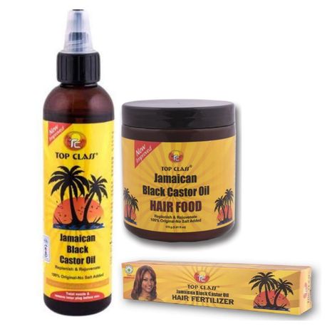 Top Class Jamaican Black Castor Oil, Fertilizer & Hairfood Treatment Kit |  Buy Online in South Africa | takealot.com